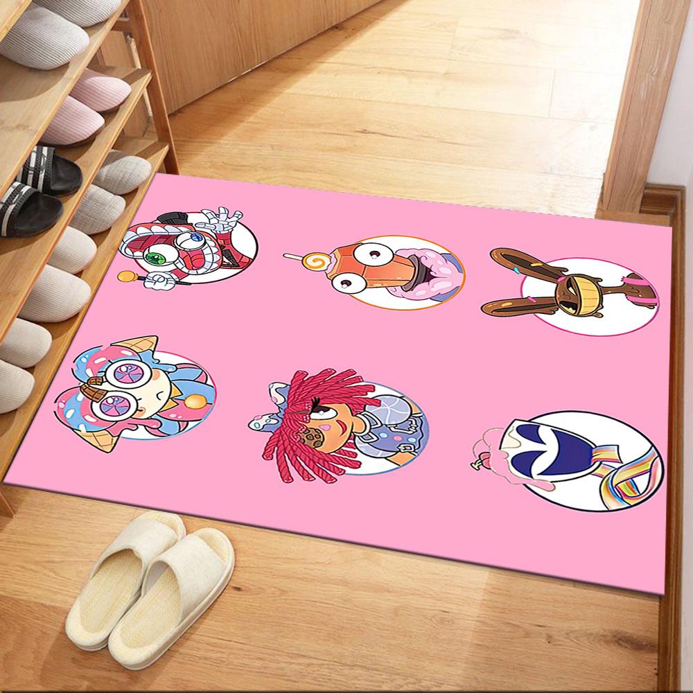 Digital Circus Carpet Design for Hallway Outdoor Dining Room Dormitory Anti-slip Rug Anime Office Decor Gift for Festivals
