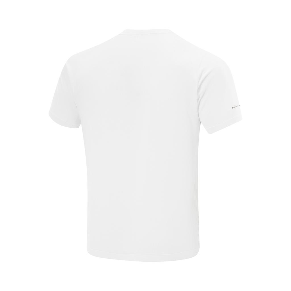 Li-Ning Plain Sports Casual Simple Round Neck Pullover Short Sleeve T-Shirt Men Tops Standard-White ATSV363-7