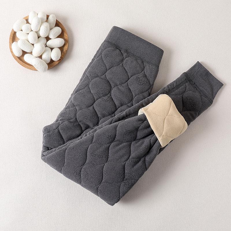 Зимние очень теплые брюки школьной формы для девочек и мальчиков - Теплый хлопковый внутренний слой с защитой талии и колен