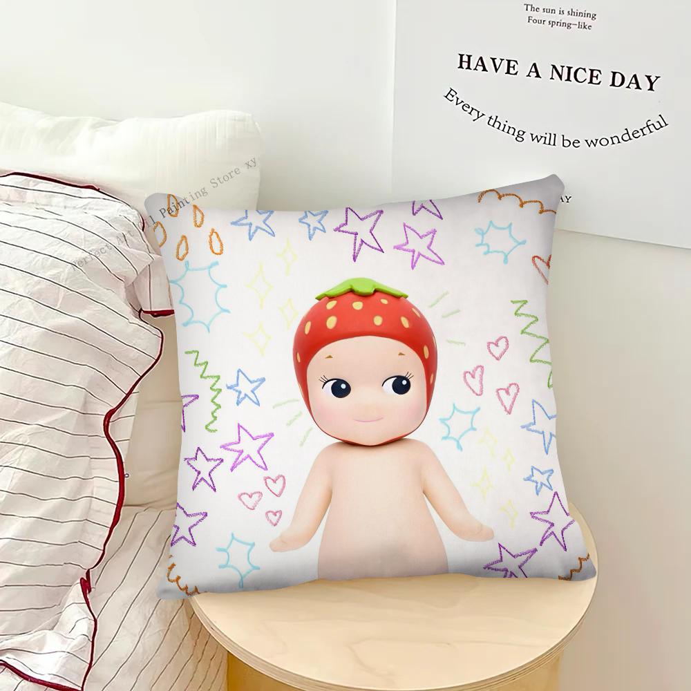 Милая кукла мультяшная наволочка Sonnys Angels модная квадратная наволочка для спальни, дивана, комнаты, внутреннее украшение, чехол для подушки для отдыха