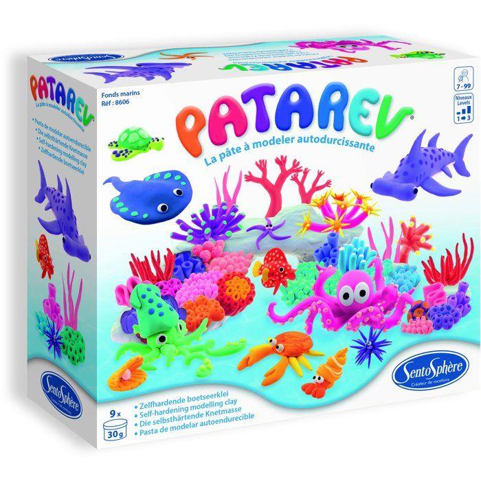 Pate a modeler autodurcissante - SENTOSPHERE - Patarev - Fonds Marins - Différentes Couleurs - 9 couleurs - Des 7 ans