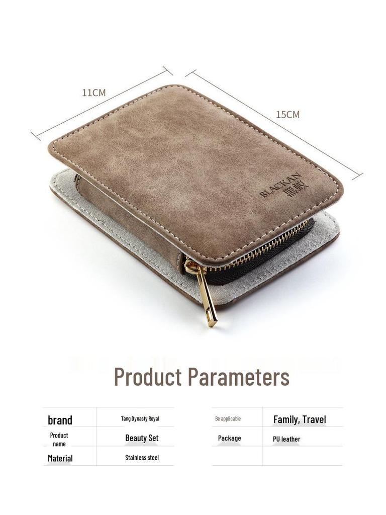 Набор из 8 предметов из нержавеющей стали для стрижки ногтей «Орлиный клюв» с сумкой на молнии