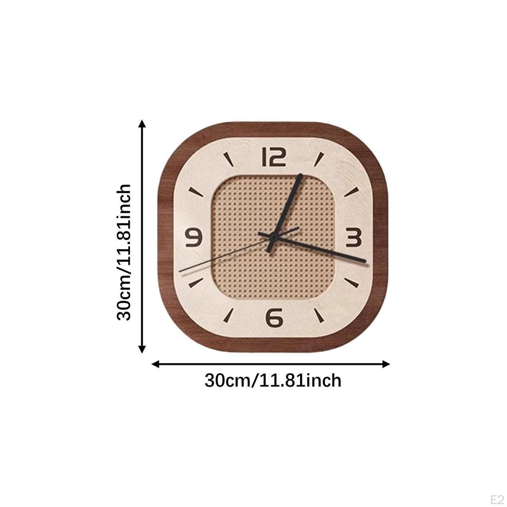 Wall Clock Hanging Art Modern Easy To Read Silent Non Ticking Home Decor Ornament
