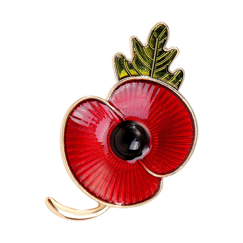 Poppy Flower Shape Brooch Durability Alloys Brooch Enamel Poppy Pin Fashionable for Artistic and Stylish Individuals