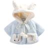 Weedmap Baby Boa Winter Poncho Outerwear for Short Brushed Fleece with Bunny Perfect for Fall and Winter Outings Coat, Jacket, Girls, Hooded, Length,