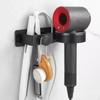 Space Aluminum Hair Dryer Bracket 2 in 1 Toilet Blower Holder Practical Hair Dryer Holder  for Home