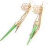 [J8277] — Дизайнерские серьги золотисто-зеленого цвета «Rosa Romantica»