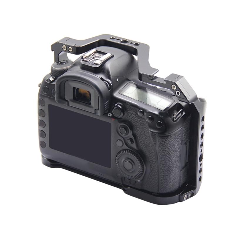 Protective Case Cage for 5D Mark II III Action Camera, Metal Frame Case Cover 1/4 Screw Hole Mount Frame