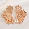 Модные минималистичные серьги в панк-стиле из сплава в виде листьев гинкго и сложенных цветов для женщин