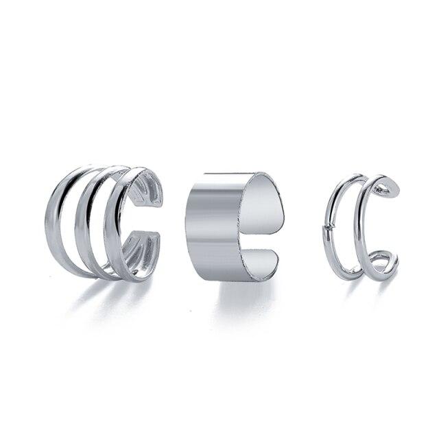 17KM Серьги-клипсы в стиле панк, золотые животные, змея, клипсы для ушей без пирсинга для женщин и мужчин, поддельные пирсинг, манжеты для ушей, модные ювелирные изделия