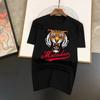Summer Fashion Cotton Unisex T-Shirt Funny Tiger Graphics Print T Shirt High Quality Short Streetwear Women Plus Size Tees Y2k Tops Unisex