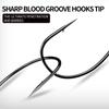 Кривошипный крючок из высокоуглеродистой стали Крючок с кровяной канавкой Заостренный путь Sub Мягкая наживка Кривошип Одинарный крючок Рыболовный набор Dezhou Мягкий крючок для насекомых 10 шт./упак.