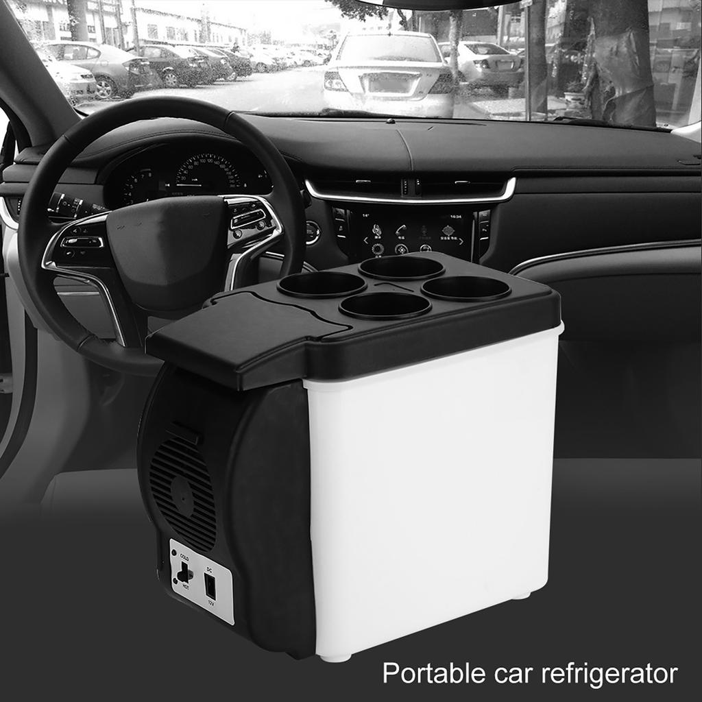 12V 6L Portable Car Refrigerator Mini Multi Functional Food Drinks Warmer Cooler Fridge