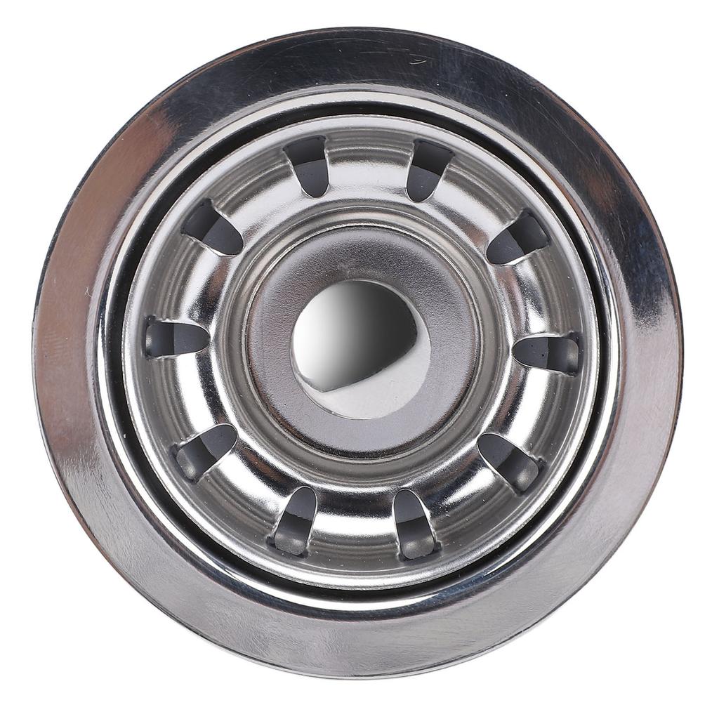 Sink Drain Assembly Mirror Polished RV Stainless Steel Kitchen Drain with Strainer Stopper for Sink with 52mm Opening