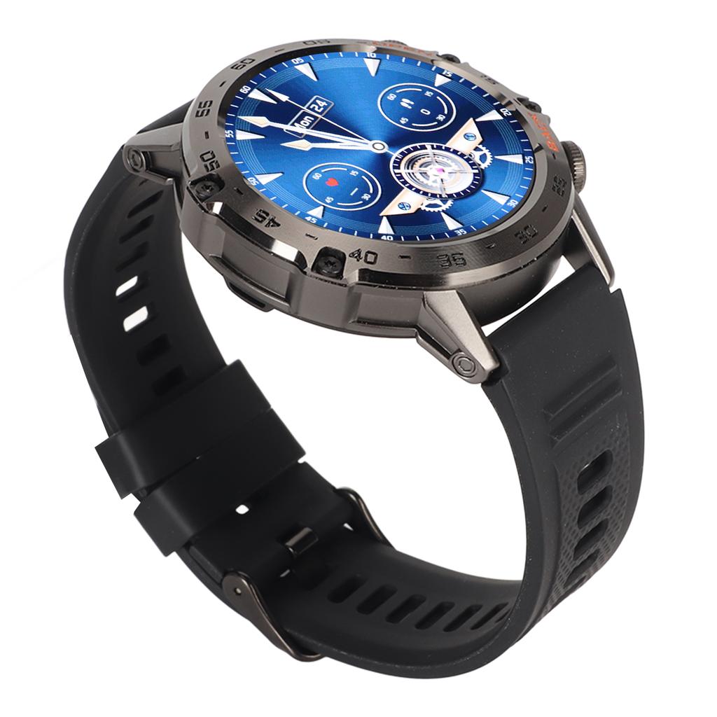 Black Outdoor Smartwatch with Speaker Waterproof Dustproof LCD Bluetooth Intelligent Watch 360x360