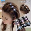 Women Elegant Flower Pearls Braid Hairpins Sweet Hair Clip Braid Decorate Flower Tooth-shaped B K2W7