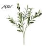 Lush Greenery for Farmhouse Style Faux Olive Branches Vase, Artificial Tree Branches, DIY Fake Wedding Party Background Plants, Realistic Stems,