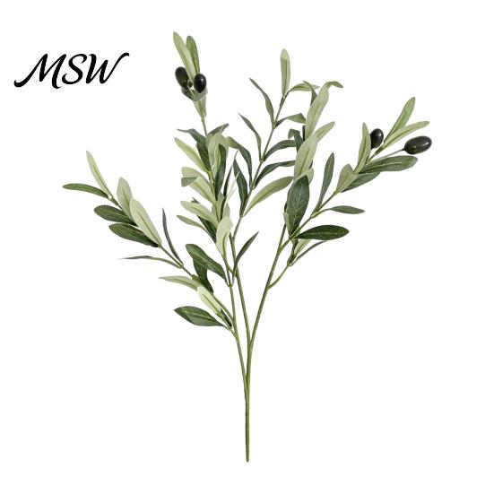 Lush Greenery for Farmhouse Style Faux Olive Branches Vase, Artificial Tree Branches, DIY Fake Wedding Party Background Plants, Realistic Stems,