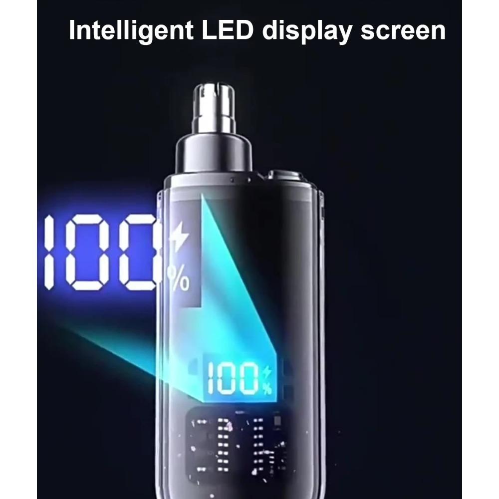 Триммер-машинка для стрижки волос в носу для мужчин, USB-перезаряжаемый, профессиональный, безболезненный, портативный, электрический триммер для бровей, ушей, носа