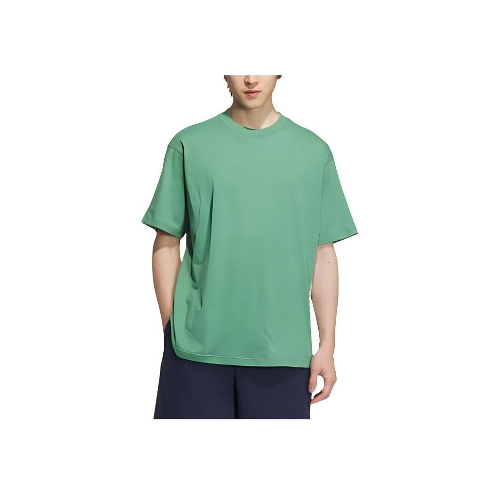 adidas SS24 Sports Lifestyle Series Свободный крой повседневная футболка с коротким рукавом унисекс топы зеленый JD0344