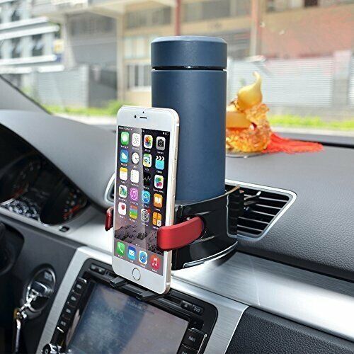 Car Air Vent Cup Holder Adjustable Car Drink Stand + Cell phone Mount Holder