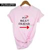 My Best Friend  2Trendy Letter Inha T-shirt, Best Friend's Best Friend's Short-sleeved Top Graphic T Shirts Harajuku