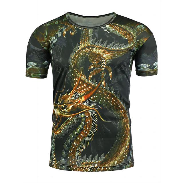 Новая 3D мужская рубашка 2023, летняя футболка с круглым вырезом и коротким рукавом, большие размеры, свободная мужская одежда, повседневные толстовки, рубашки