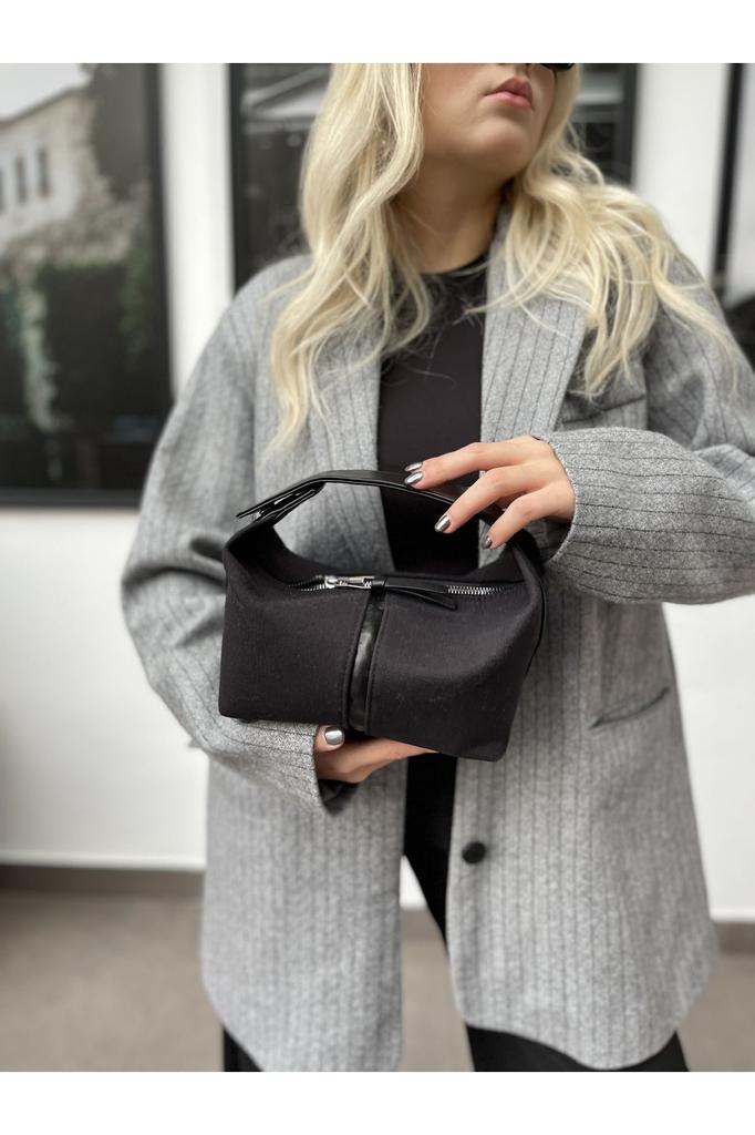 Women's Stylish and Useful Shoulder Bag Women's Black Archi Canvas Bag