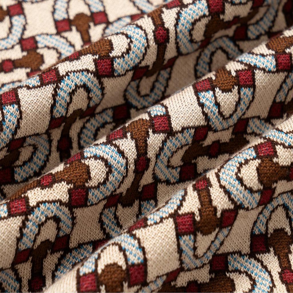 Gucci Жаккардовая рубашка-поло с длинным рукавом и пряжкой-лошадь 753432-XKDFO-9134