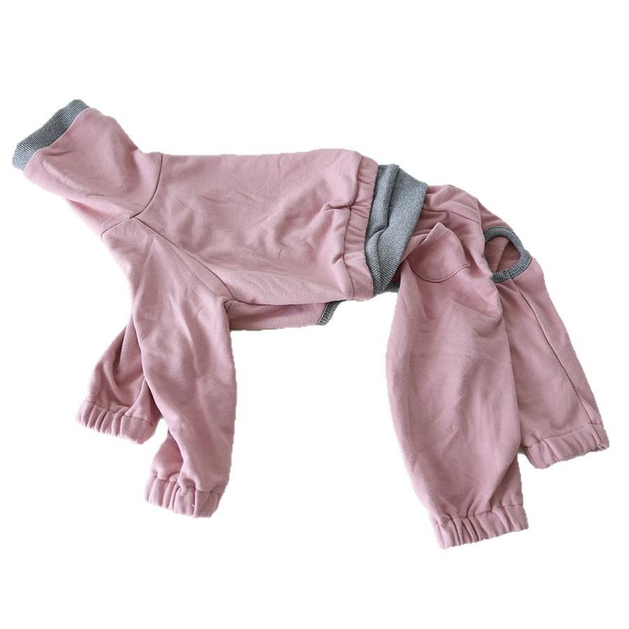 Petstyle 4-Leg Dog Jumpsuit Turtleneck Sporty Layered Bodysuit for Italian Greyhound Whippet, Soft Stretchy Pullover Onesie Warm