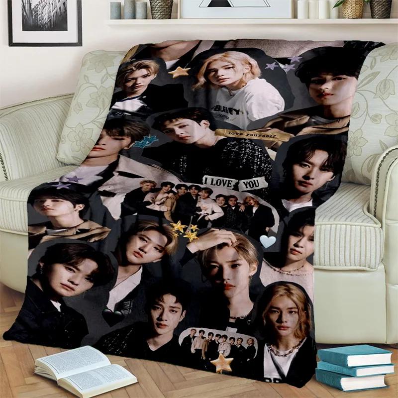 3D Kpop Stray Kids Корейское одеяло с певицей, мягкое одеяло для дома, спальни, кровати, дивана, пикника, путешествия, офиса, чехол для отдыха, детское одеяло