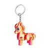Multi Jointed Horse Keychain Gradient Color 3D Printed Animal Figurine Miniature Horse Pendant Backpack Bag Desk Decoration