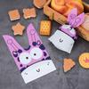 10 шт. Милые товары для вечеринки Пакет для печенья с кроличьими ушками Пакеты для печенья с кроликом Пакет для конфет с пасхальным кроликом