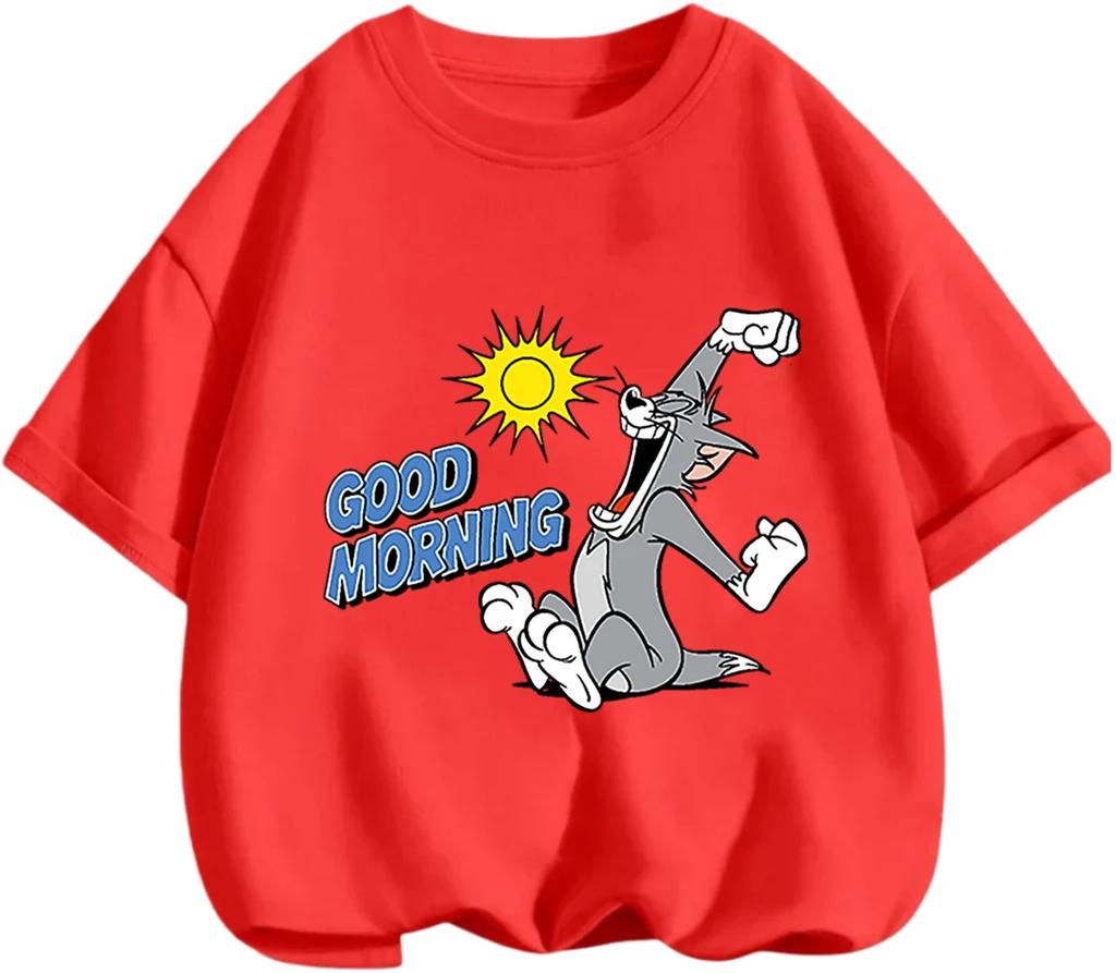 Graphic Cartoon Tom And Jerry Print T Shirt Summer Casual Fashion Youth Boys Girls Daily Outfit