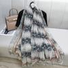 New  Silk Scarf Female Fashion Beach Pashmina Bufanda Folral Women Shawl Wraps Bandana Ladies Scarves Large Foulard Echarpe