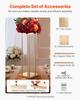 Wedding Flower Stand, 10PCS 80cm Column Flower Stand, Floral Stands with Metal Laminate, Cylindrical Cubic Floral Display Rack for Wedding, Party,