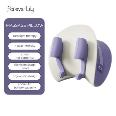 Foreverlily Электрическая массажная подушка для шеи и плеч Массажер для шеи, шейного отдела позвоночника, спины, поясницы, с разминающим действием Подушка-массажер для трапециевидной мышцы