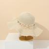 New dome straw hat women's summer fashion seaside sunscreen sun hat UV protection sunshade big beach