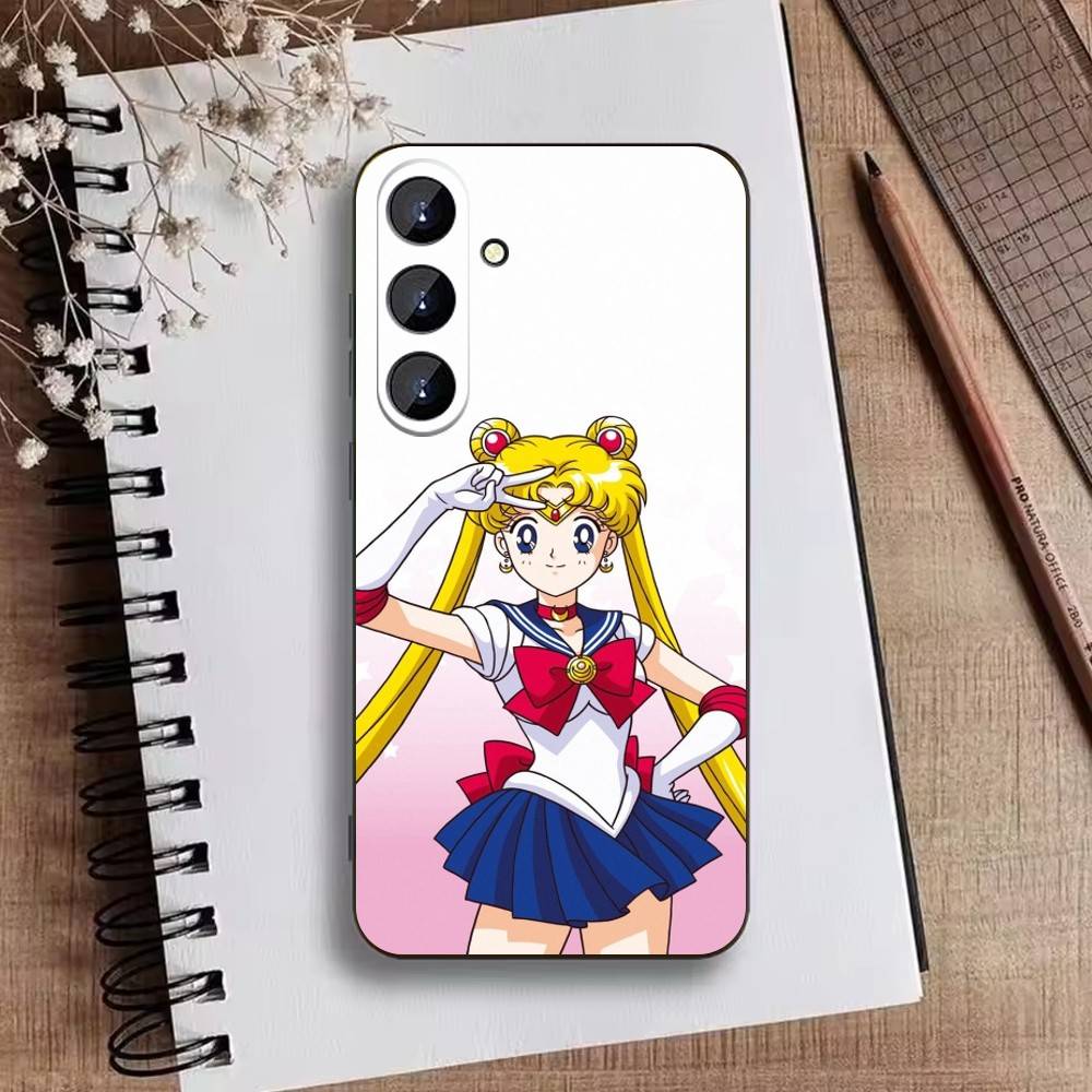 Мультяшный Чехол для Телефона F-Sailor M-Moons Для Samsung Galaxy A73,A72,A71,A70,A52,A51 Другие Мягкий Черный Чехол
