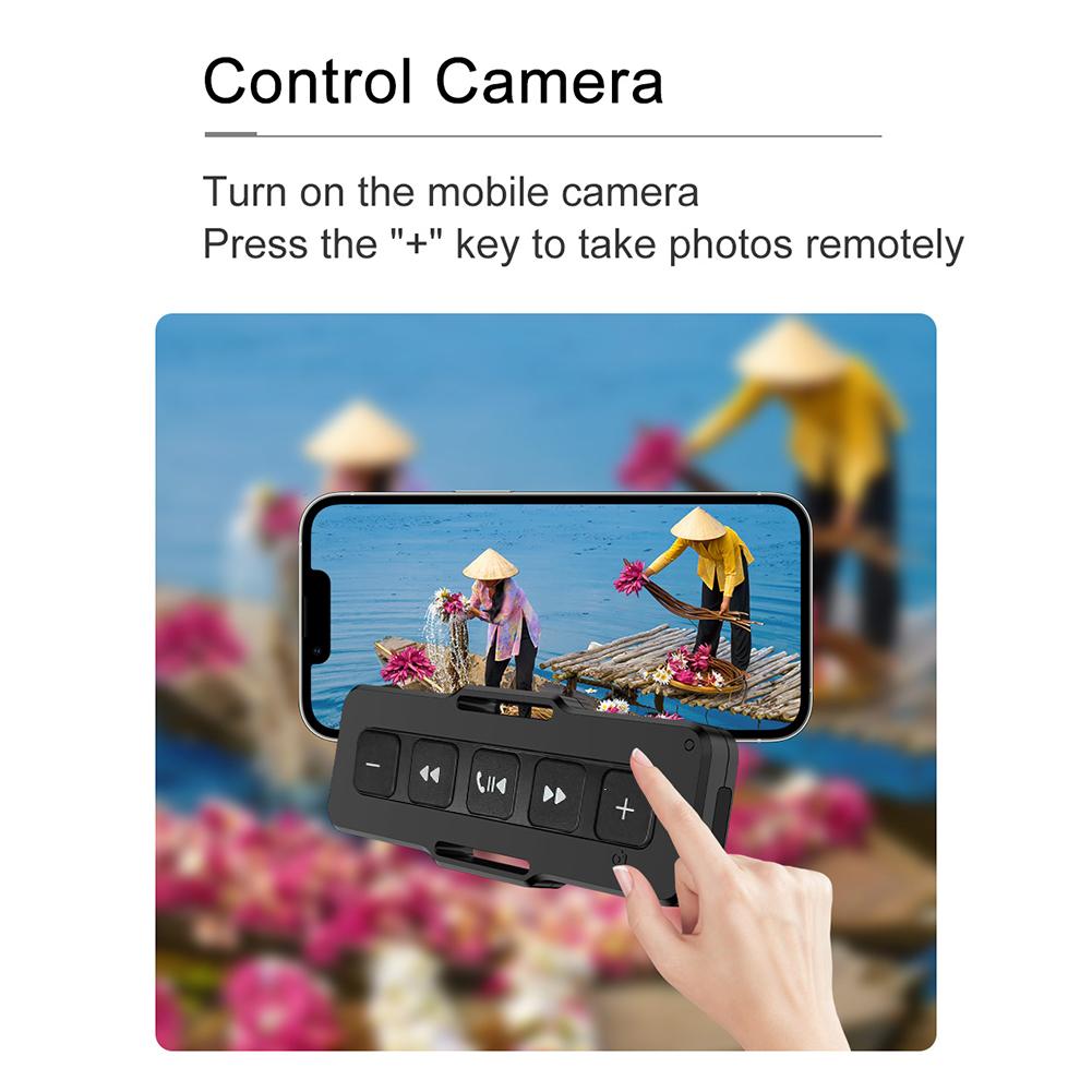 Motorcycle/Bike Handlebar Media Controller Bluetooth-Compatible 5.0 5 Keys Remote Controller 450mAh Battery Car DVD Music Player