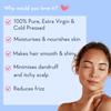 WishCare Премиальное Кокосовое Масло Холодного Отжима Экстра Верджин 500 мл Натуральный Увлажняющий Крем для Ухода за Волосами и Кожей Использовать Ежедневно