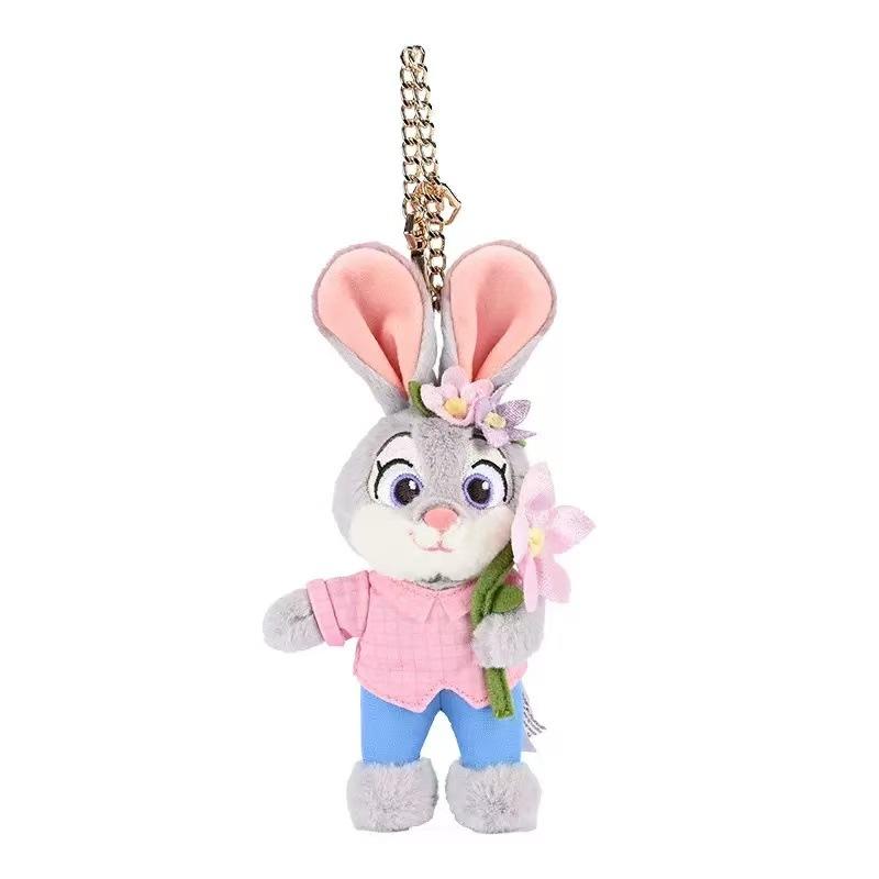 12cm Classic Anime Genuine Zootopia Plush Keychains Small Pendant Bag Hangings Christmas Birthday Gifts For Kids