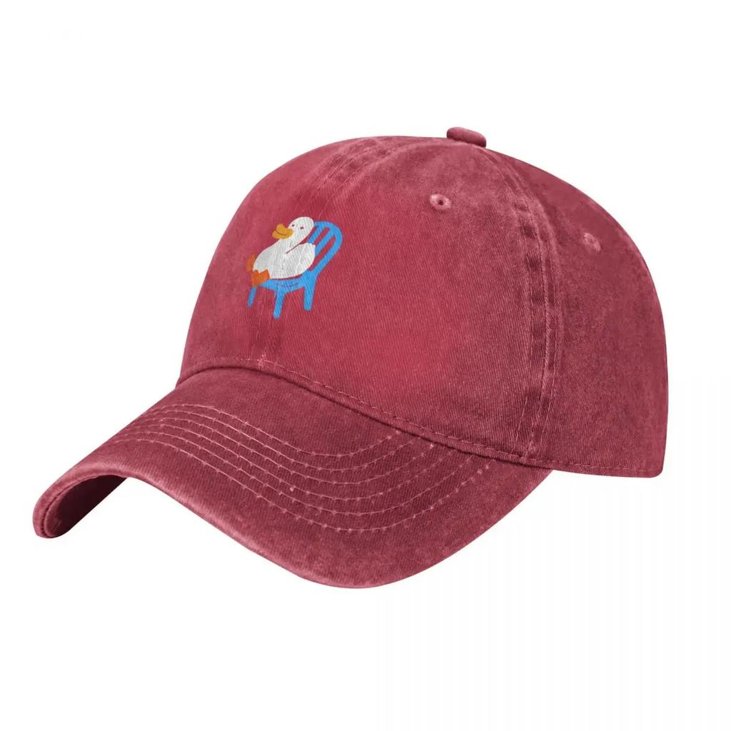 Duck Sitting in a Chair Baseball Cap birthday Winter hat luxury Women cap Kids Hat For Girls Unisexs