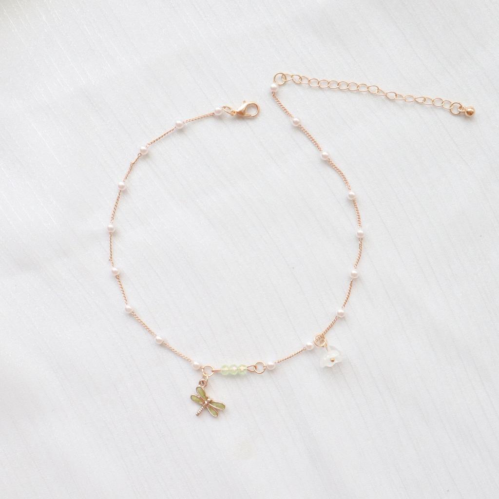 Ожерелье-чокер с бантом в виде сердца в стиле лесной девушки зеленого персика