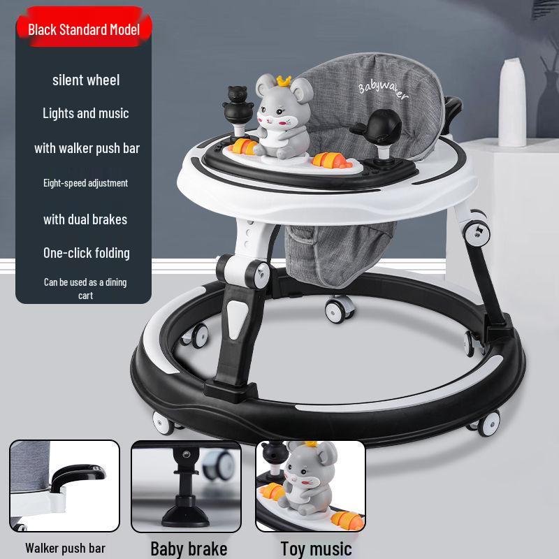 Multifunctional Baby Walker: Anti-Rollover, Anti-O-Leg, Sit-and-Push Learning Trolley