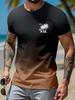 Men's T-shirt Gradient 3D Print Short-sleeve T-shirt Daily Wear Hawaiian Palm Tree Print Fashion Casual Polyester Men's Clothes