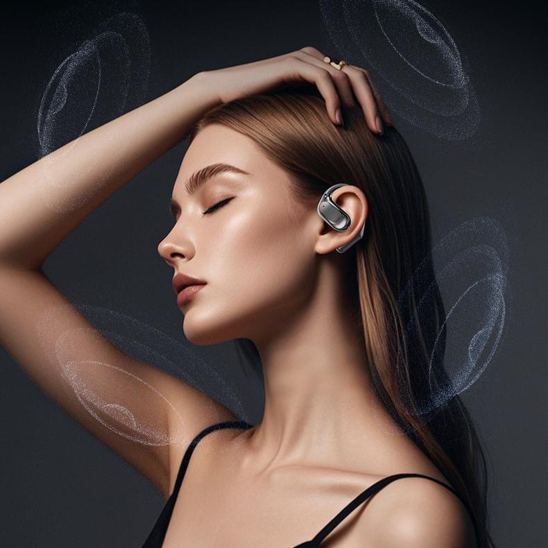 M114 Rotatable ear-hanging bone conduction private mold wireless bluetooth headset