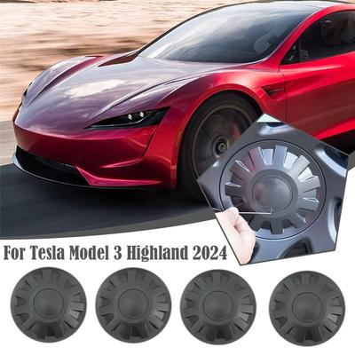 Для Tesla Highland 2024 4 шт. Аксессуары для колесных центров, пылезащитные, анти-модификация автомобиля, колпаки ступиц, скольжение N5m8