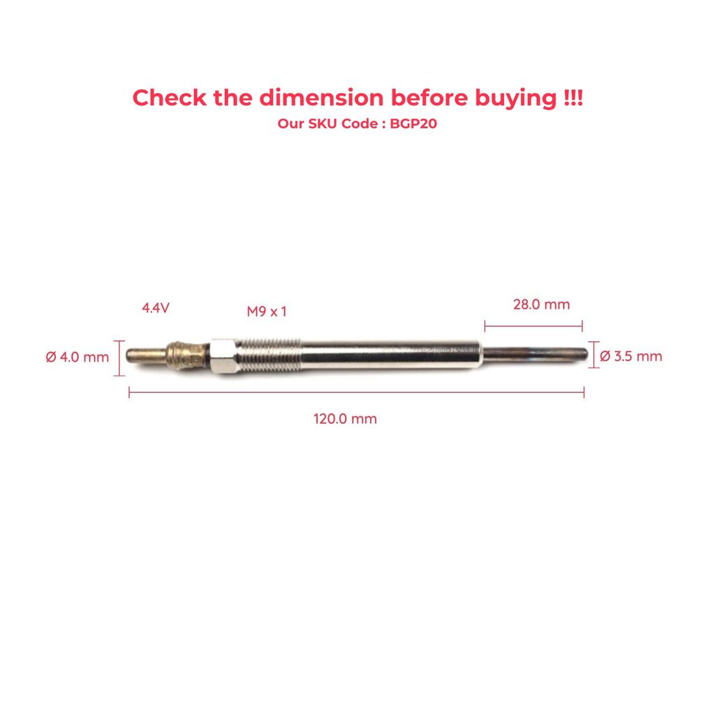 BROSS Автозапчасти BGP20 1 шт. Свечи накаливания нагревателя GX2119, 1826357, GE112, 100266031, 0 250 403 014, Y9004AS для Opel 1.3 CDTI