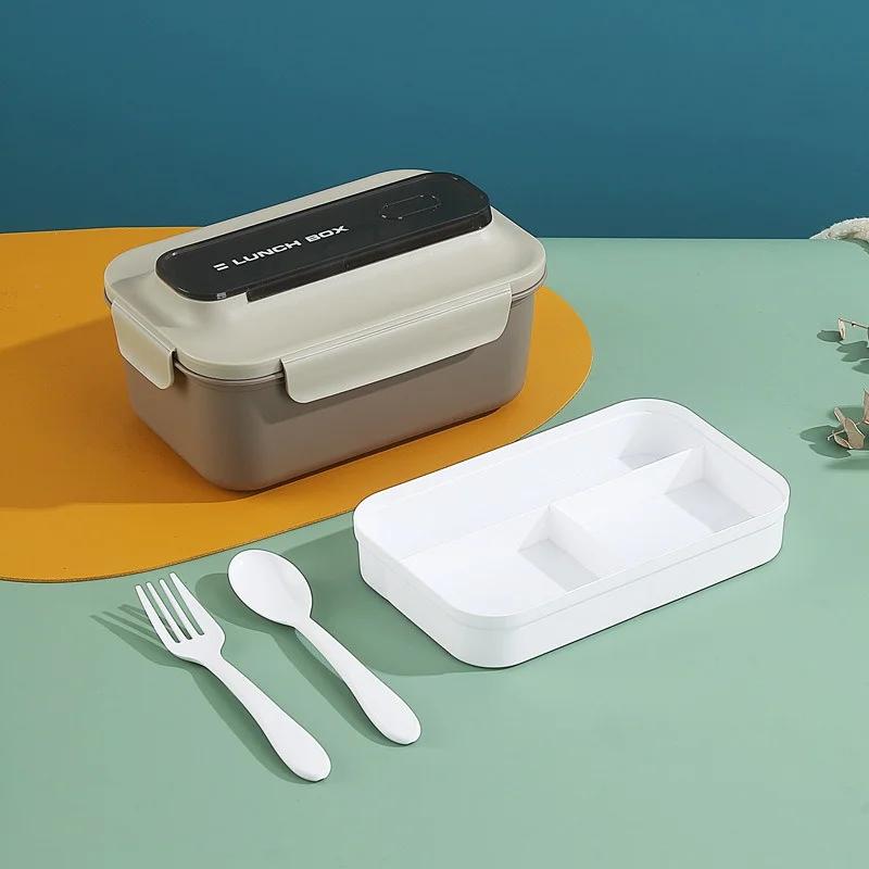 1200/1500Ml Lunch Box Portable Double-Layer Student Bento Box With Fork Spoon Outing Picnic Box Leakproof Food Storage Container